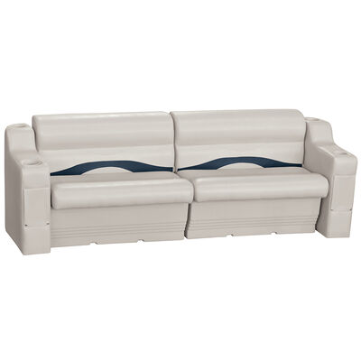 Toonmate Premium Pontoon Furniture Package, Standard Back/Side Seating, Platinum/Midnight Blue